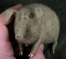 round yellow pig