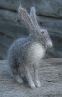 needle felted hare