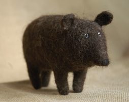 small needle felted bear