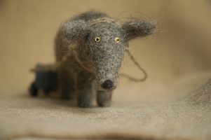 dog pulling cart