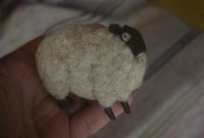 needle felted sheep