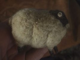 needle felted sheep