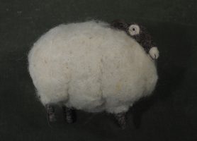 needle felted sheep