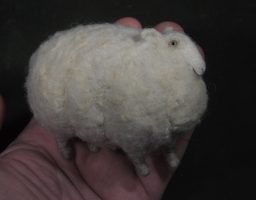 needle felted sheep
