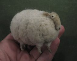 needle felted sheep