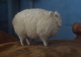 needle felted sheep